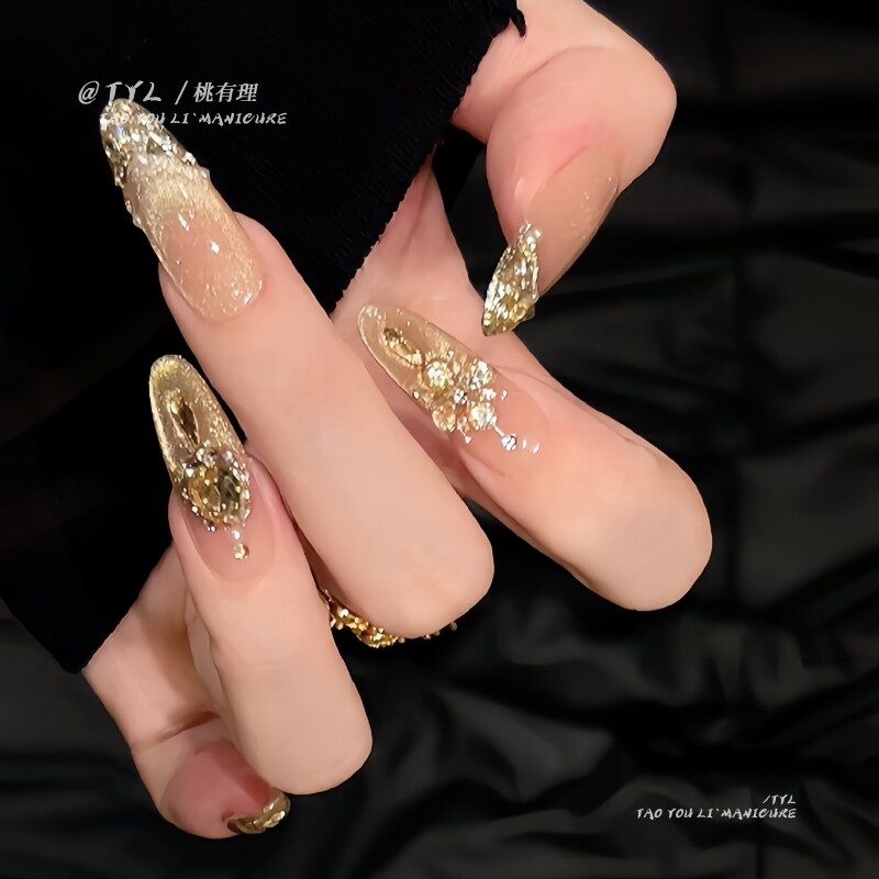 TYL flash gold New — High-End Press On Nails product photo 1