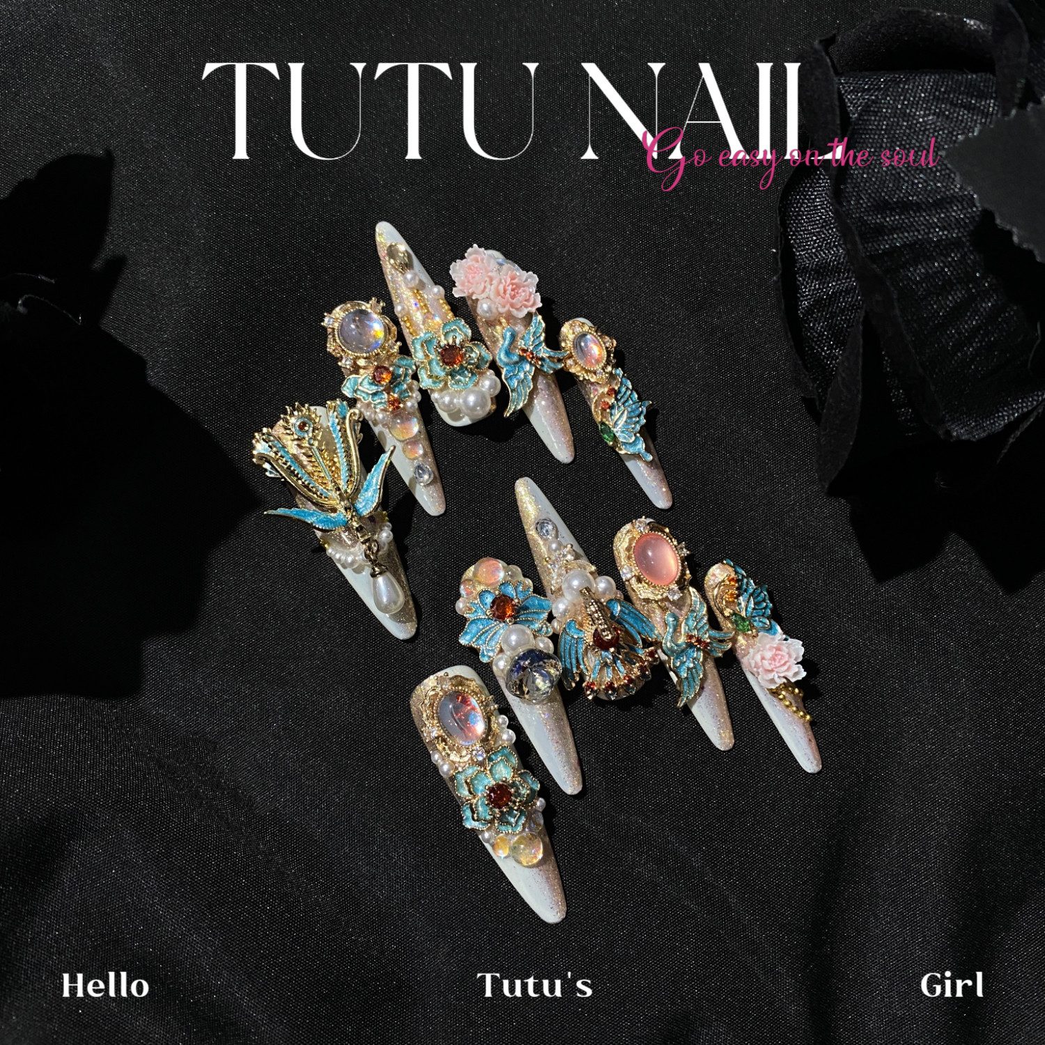 Golden Branches — High-End Press On Nails product photo 1