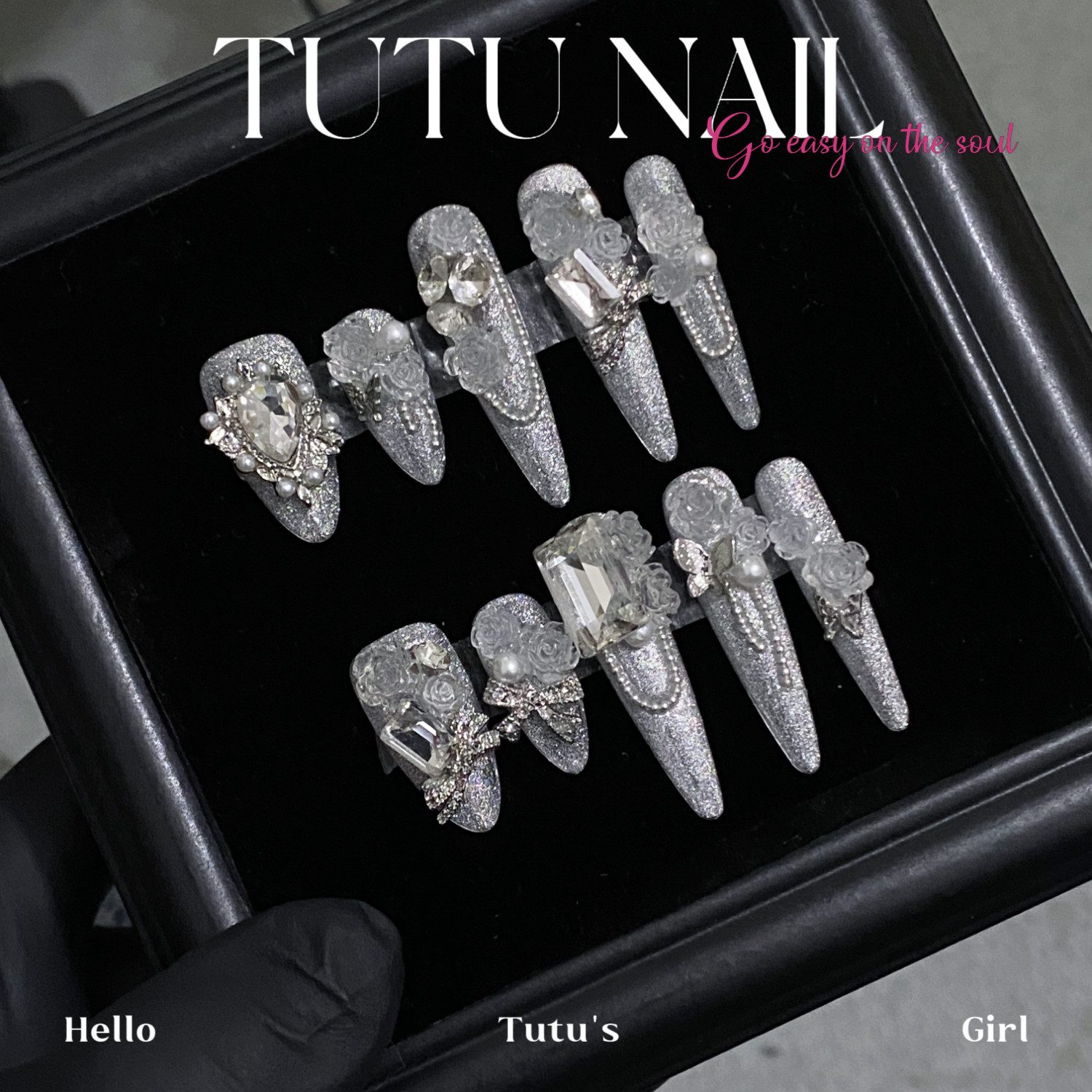 Silver Frost — High-End Press On Nails product photo 1