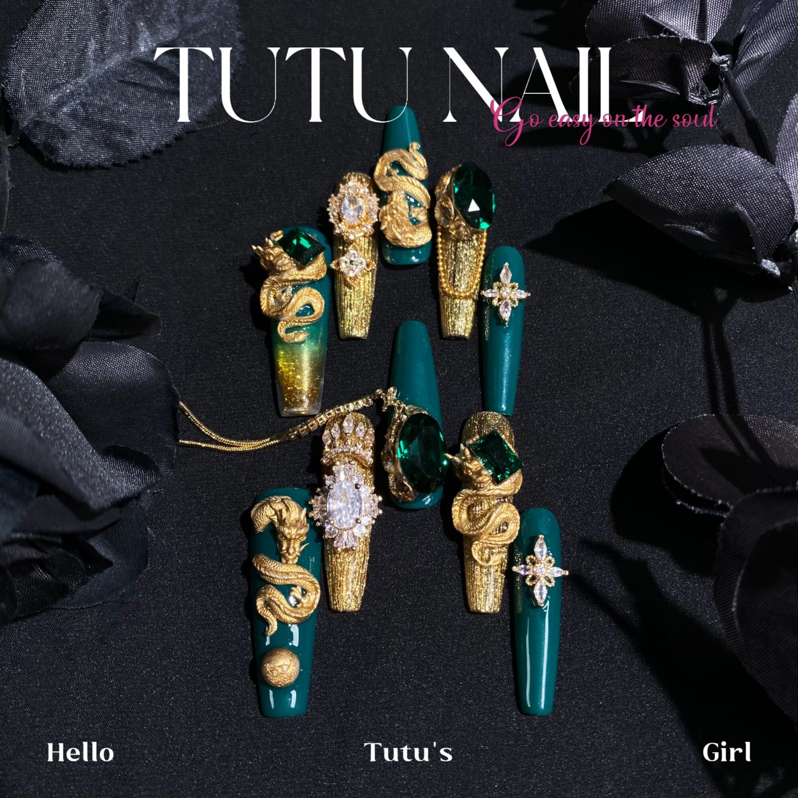 Green Dragon — High-End Press On Nails product photo 1