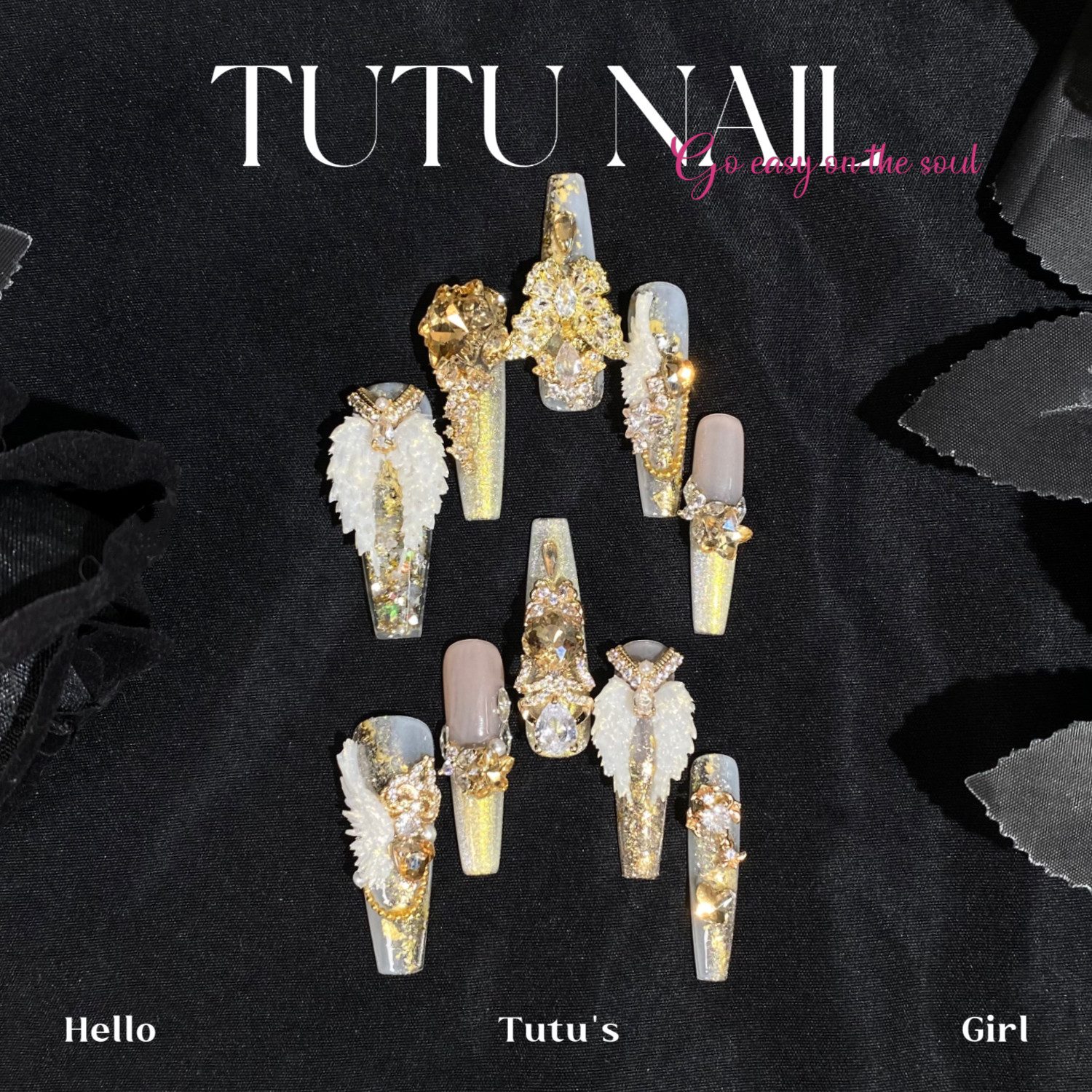 Sucking gold — High-End Press On Nails product photo 1